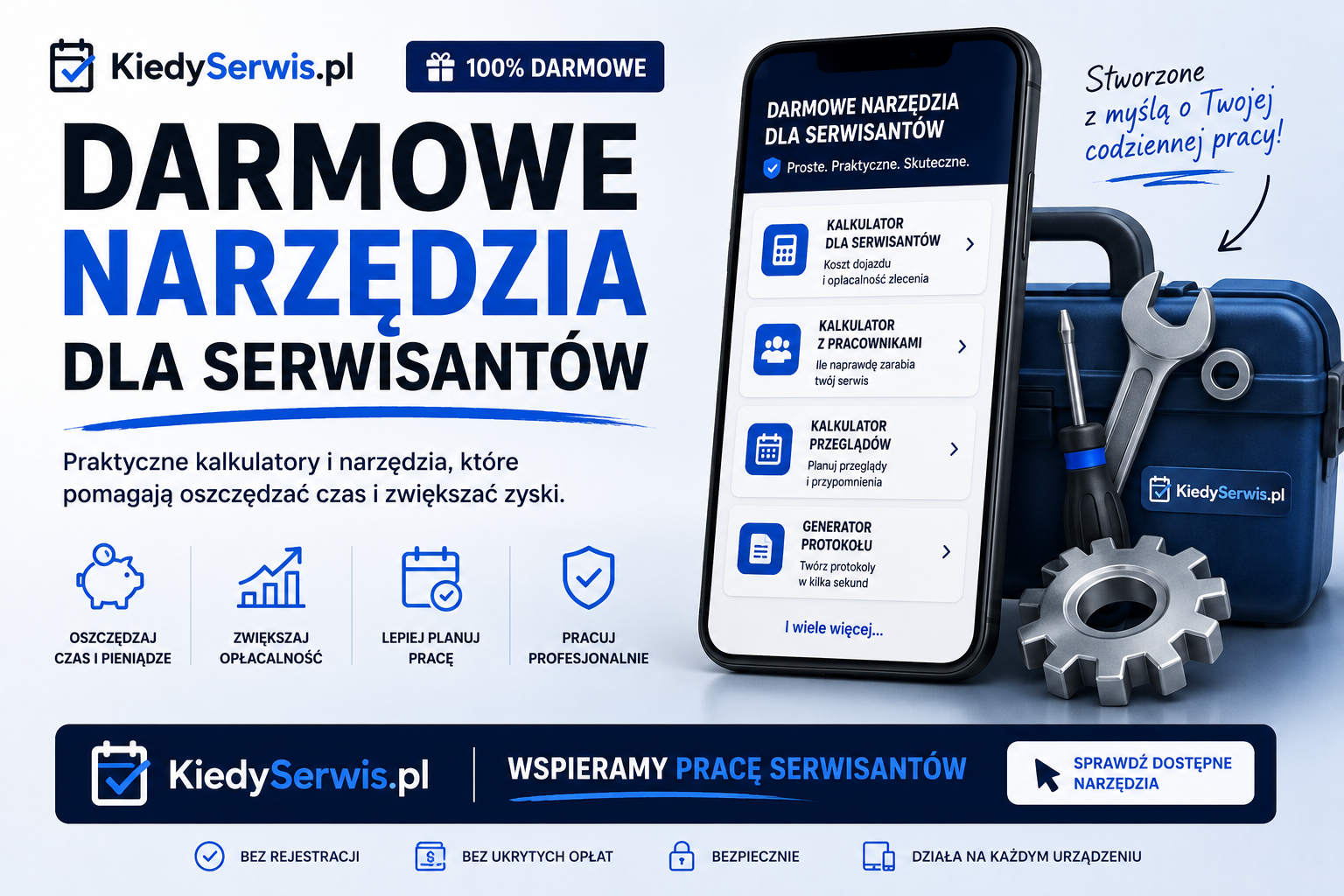 Darmowe narzędzia dla Serwisantów